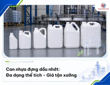 Can nhựa đựng dầu nhớt: Đủ dung tích 5l, 10l, 20l, 30l - Giá xưởng