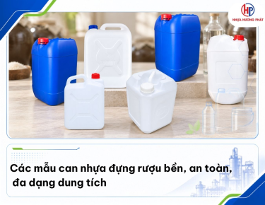 Can nhựa đựng rượu: Cách chọn chất liệu, dung tích, nắp