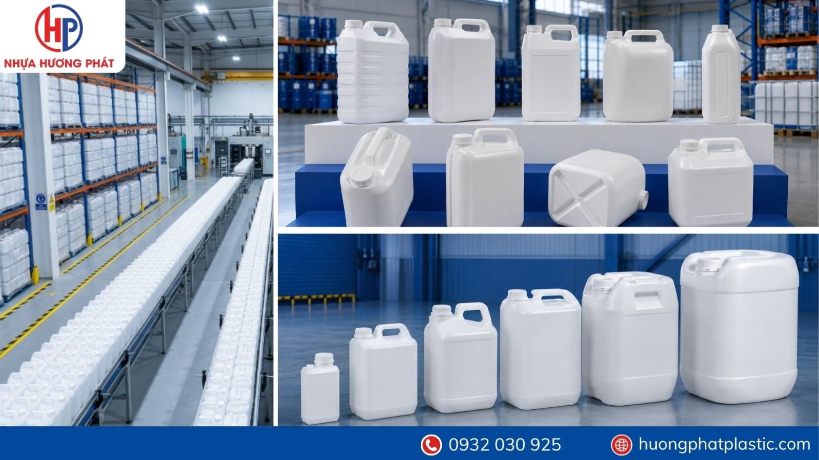 Các dung tích can nhựa dùng đóng gói phân bón lỏng