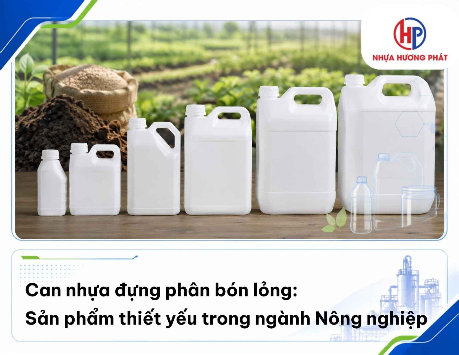 Can nhựa đựng phân bón lỏng dùng trong ngành nông nghiệp