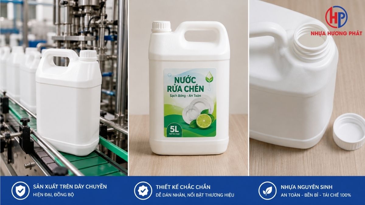 Đặc điểm của can đựng nước rửa chén 5 lít