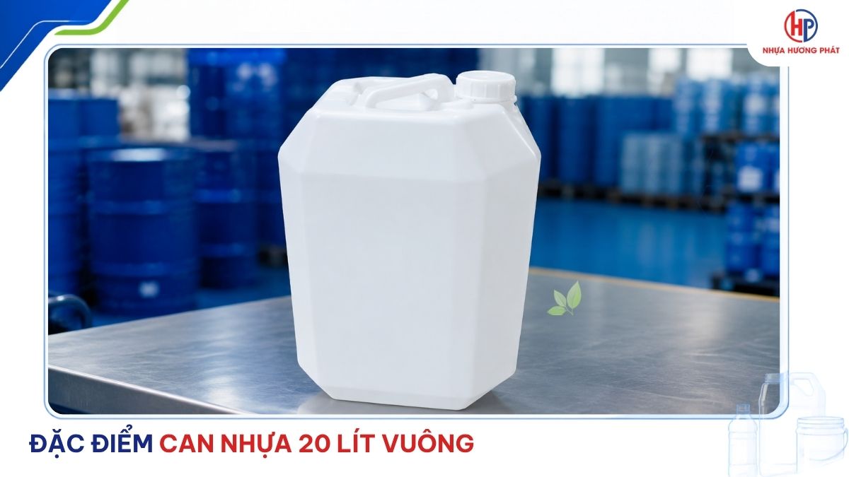 Kiểm tra cổ nắp và độ kín của can nhựa 20 lít