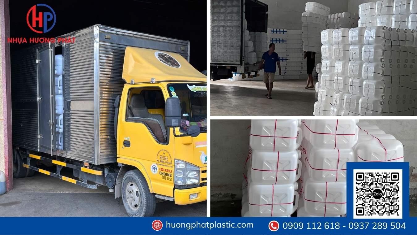 Đóng gói giao can nhựa 30 lít phường An Lạc
