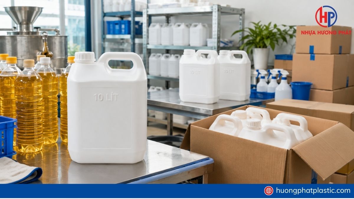 Nhu cầu sử dụng can nhựa 10 lít tại phường Bình Hưng Hòa