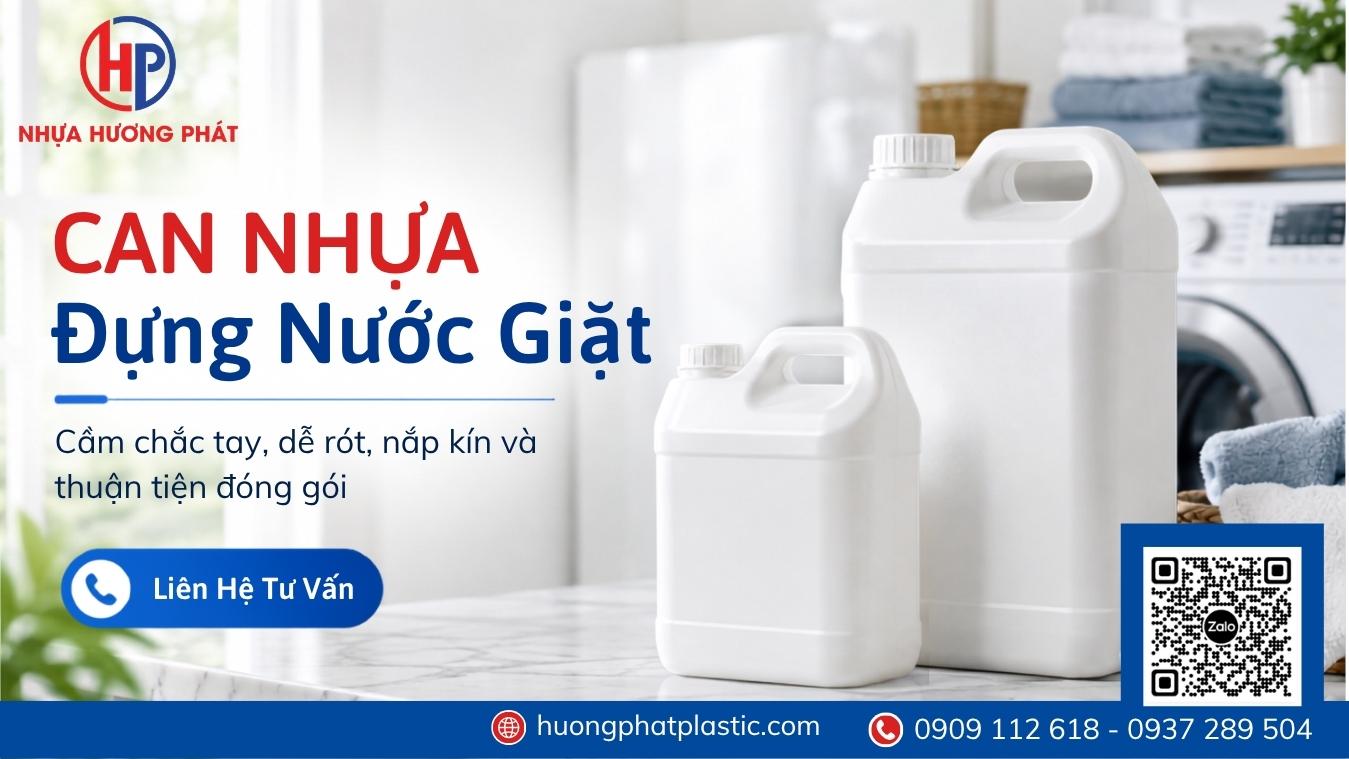 Kiểm tra cổ nắp can nhựa đựng nước giặt trước khi đặt số lượng