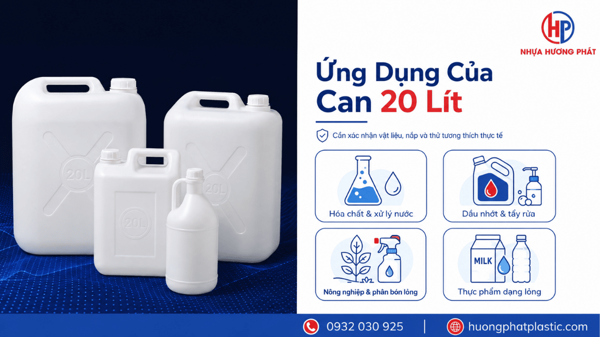 Thử chiết rót và kiểm tra rò rỉ can nhựa 20 lít