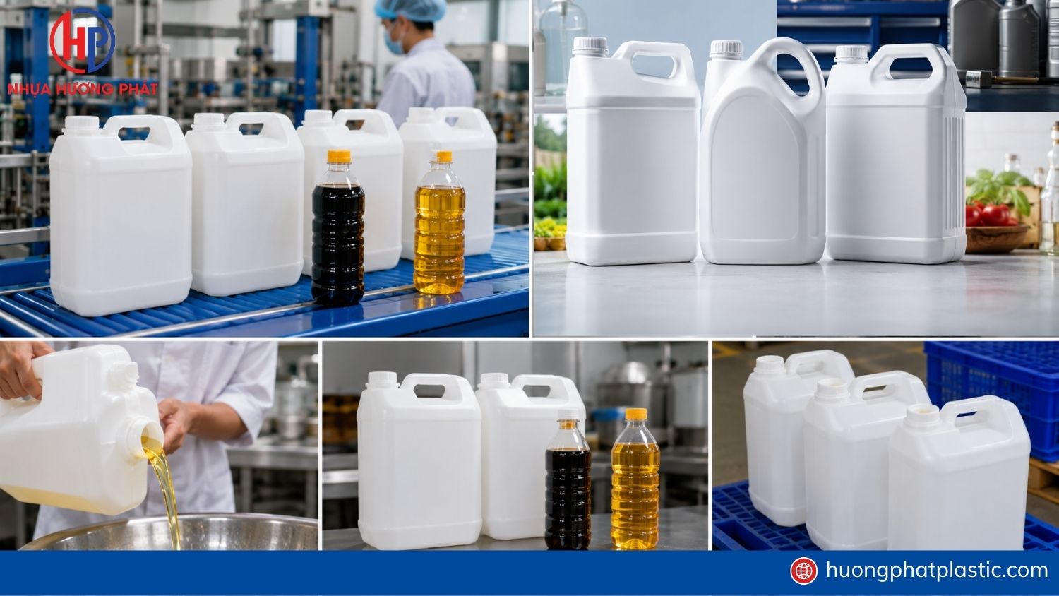 Can nhựa 5 lít dày ứng dụng trong nhiều ngành sản xuất