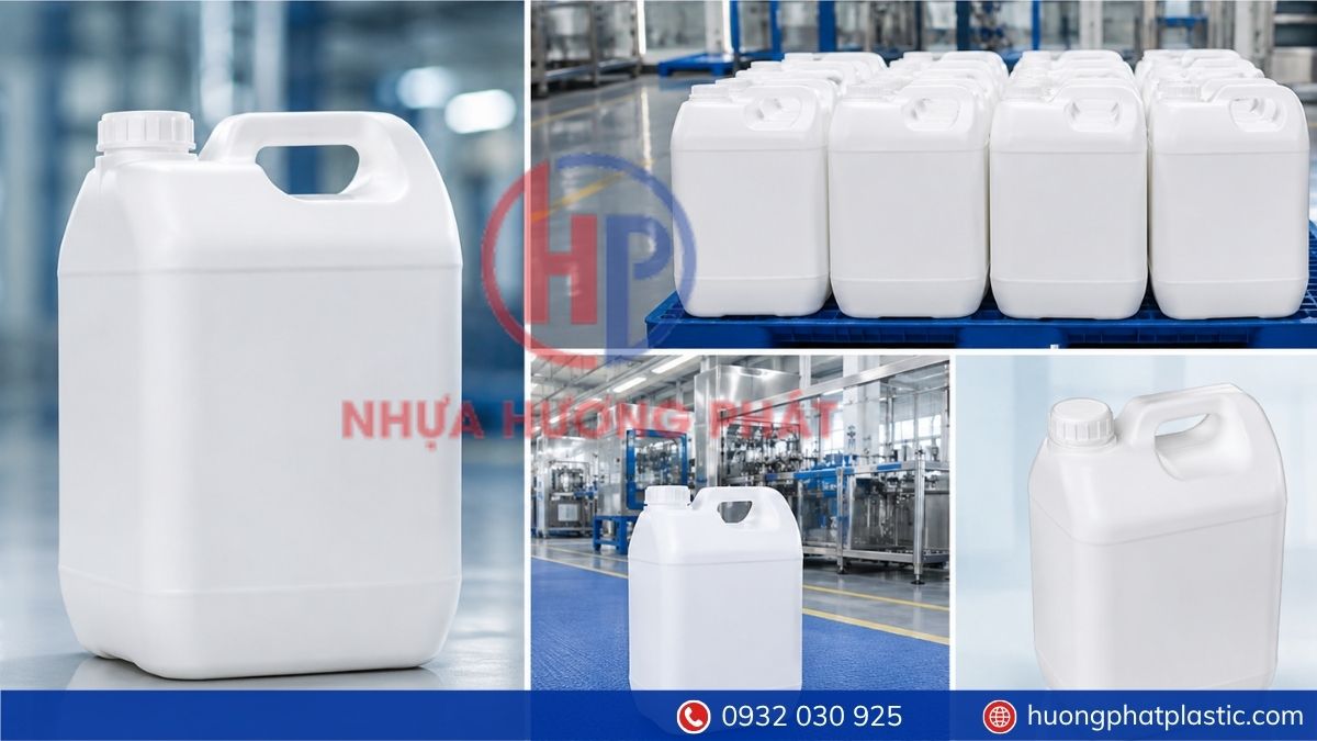 Ứng dụng can nhựa HDPE trong hóa phẩm thực phẩm và công nghiệp