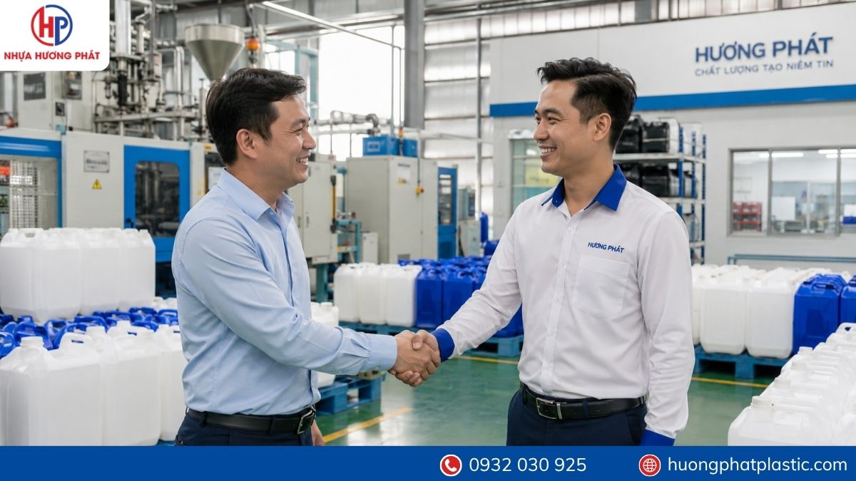 Kho hàng cung cấp sỉ can nhựa cho doanh nghiệp và đại lý