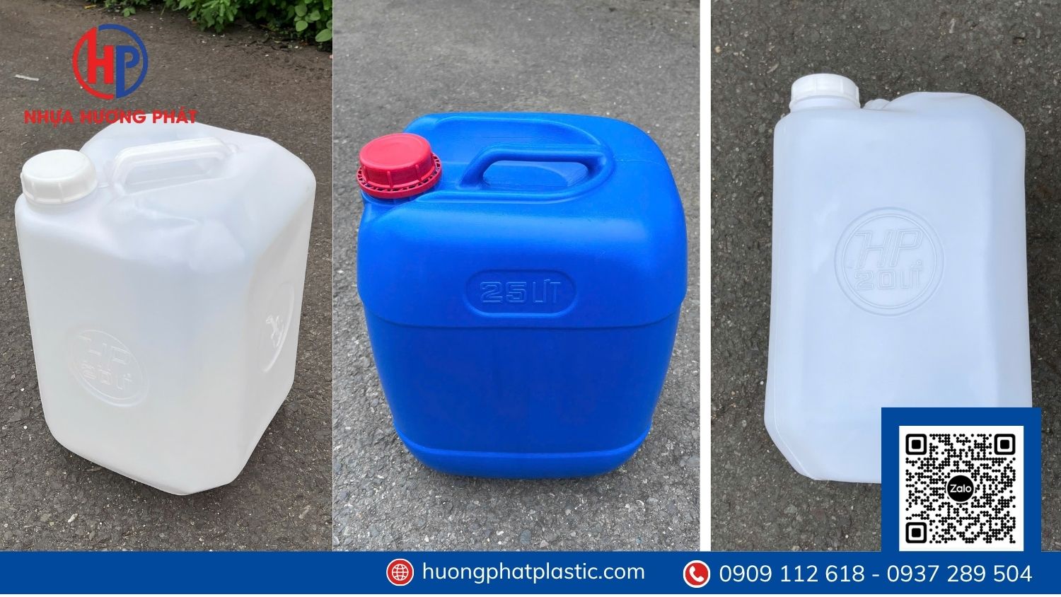 Các loại nắp và màu can nhựa HDPE dùng cho đóng gói chất lỏng