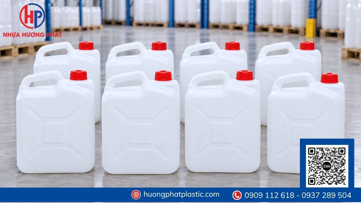 Mẫu can nhựa 10 lít vuông