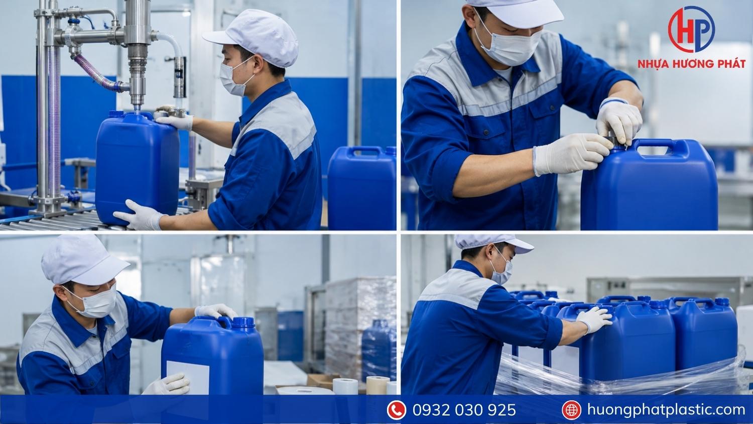 Xưởng sản xuất can nhựa 25 lít Hương Phát