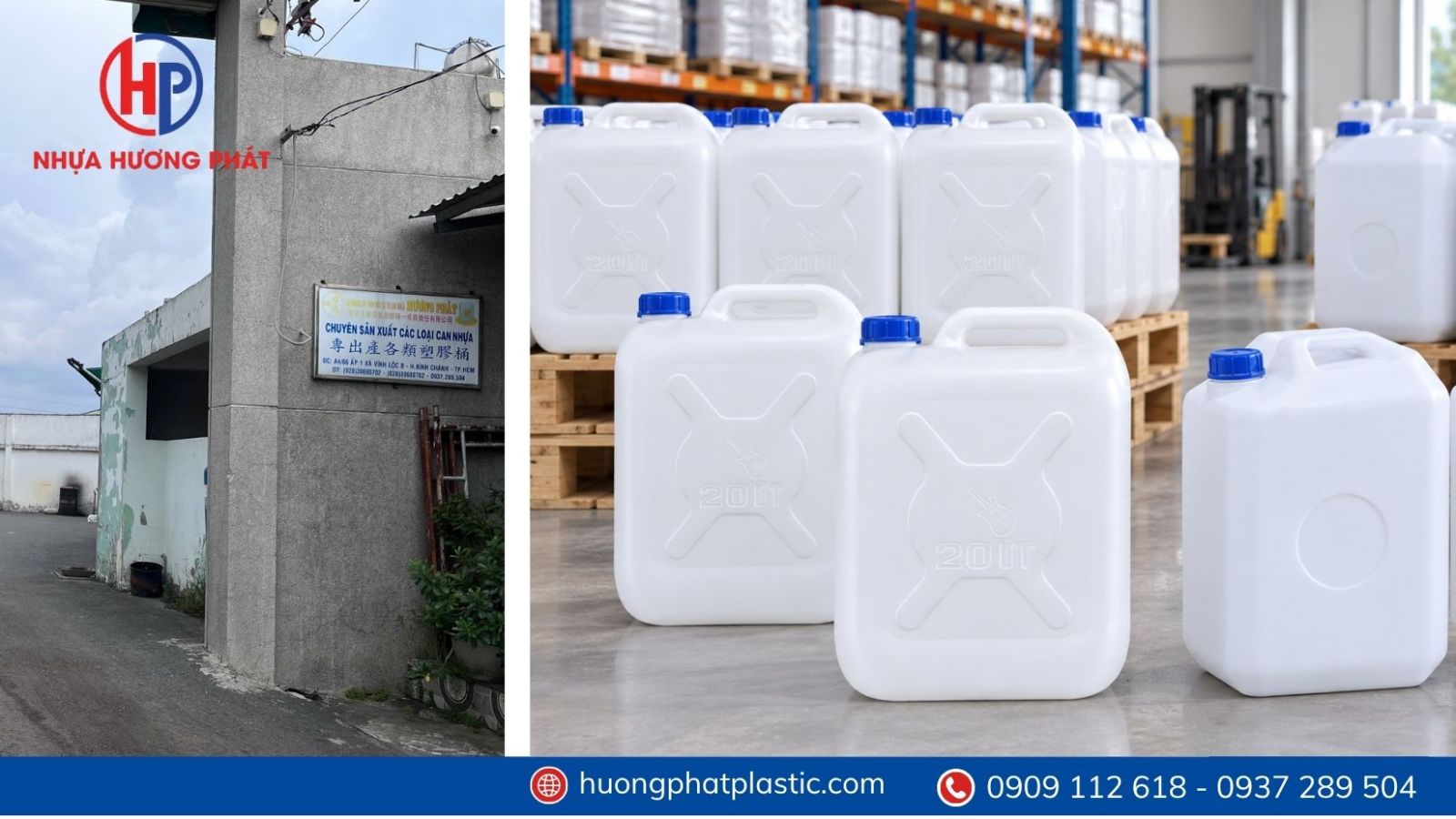 Can nhựa 20 lít dùng cho kho xưởng và cửa hàng tại xã Xuân Thới Sơn