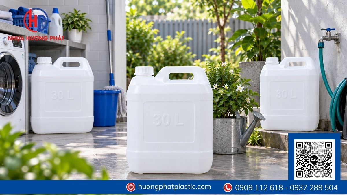 Can nhựa 30 lít được kiểm tra và chuẩn bị giao cho doanh nghiệp