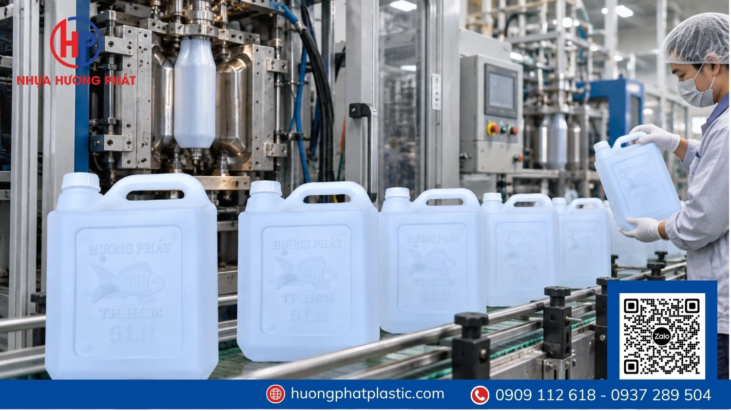 Cấu tạo can nhựa 5 lít mỏng loại 1 con cá