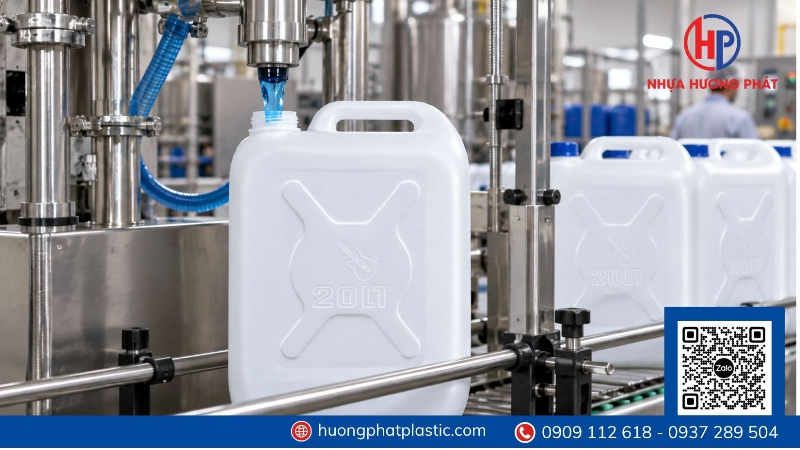 Can nhựa 20 lít Bà Điểm với các mẫu can trắng dùng cho doanh nghiệp