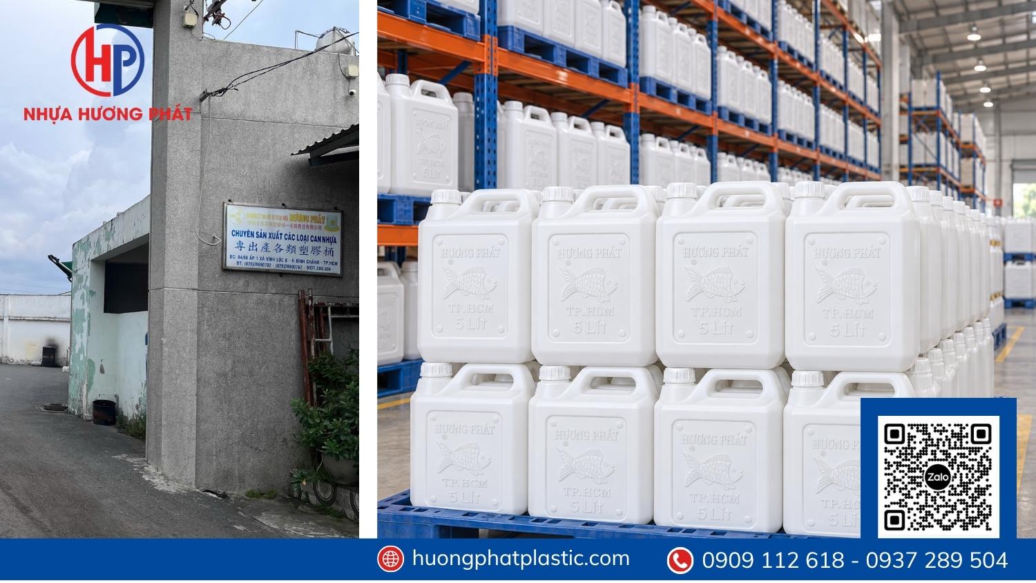 Ứng dụng can nhựa 5 lít mỏng mẫu 1 con cá
