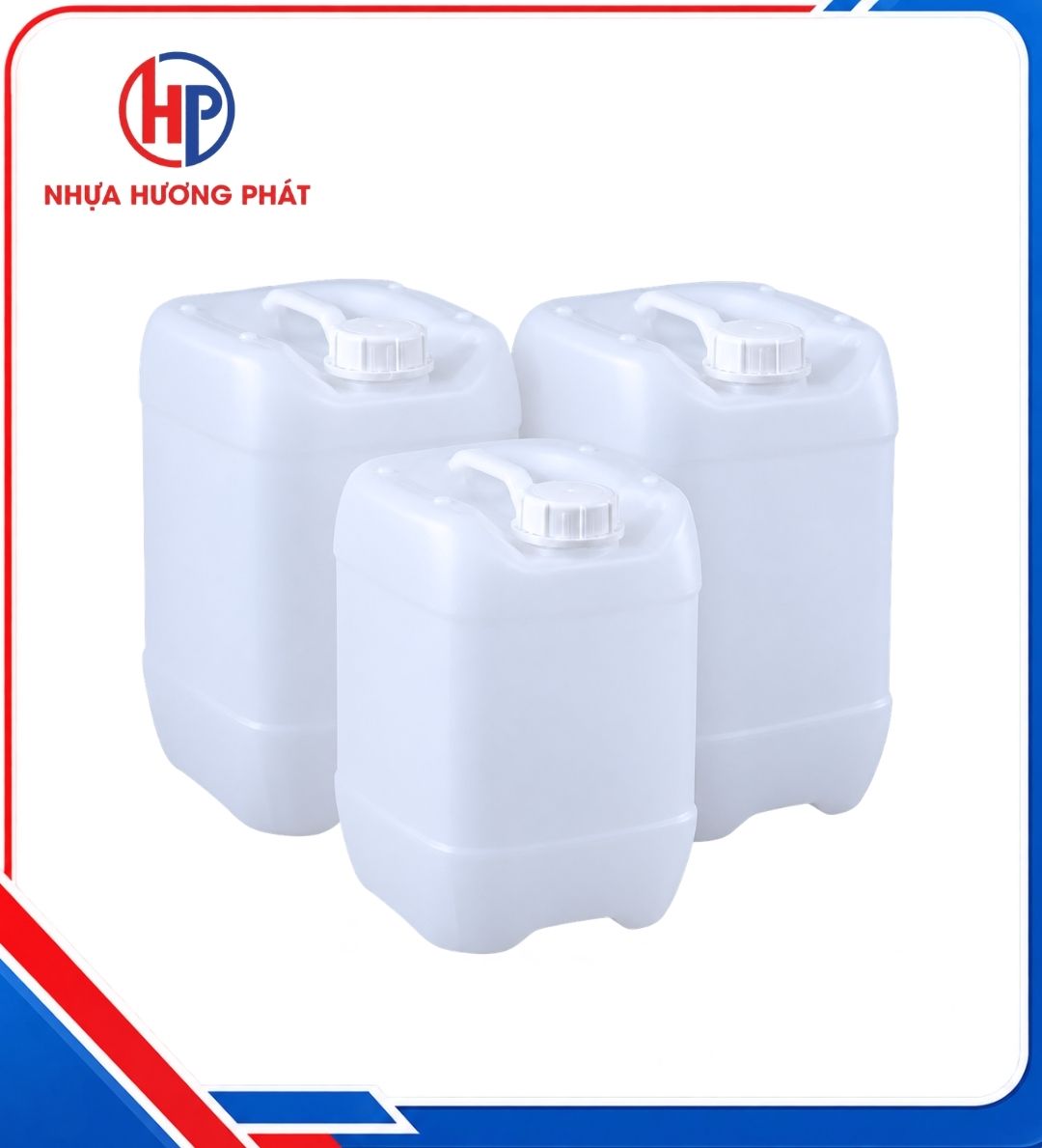Mẫu can nhựa 5 lít thân vuông